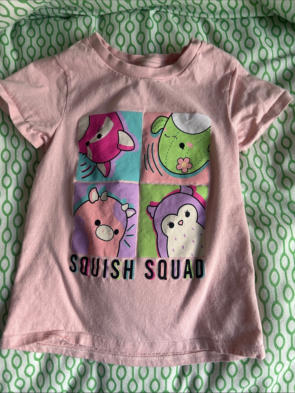 Squishmallows Kids Pink 'Squish Squad' Character Graphic Tee